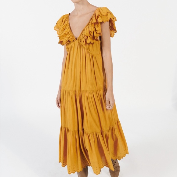 Masscob Dresses & Skirts - Masscob Sylwan Eyelet Tiered Maxi Dress XS